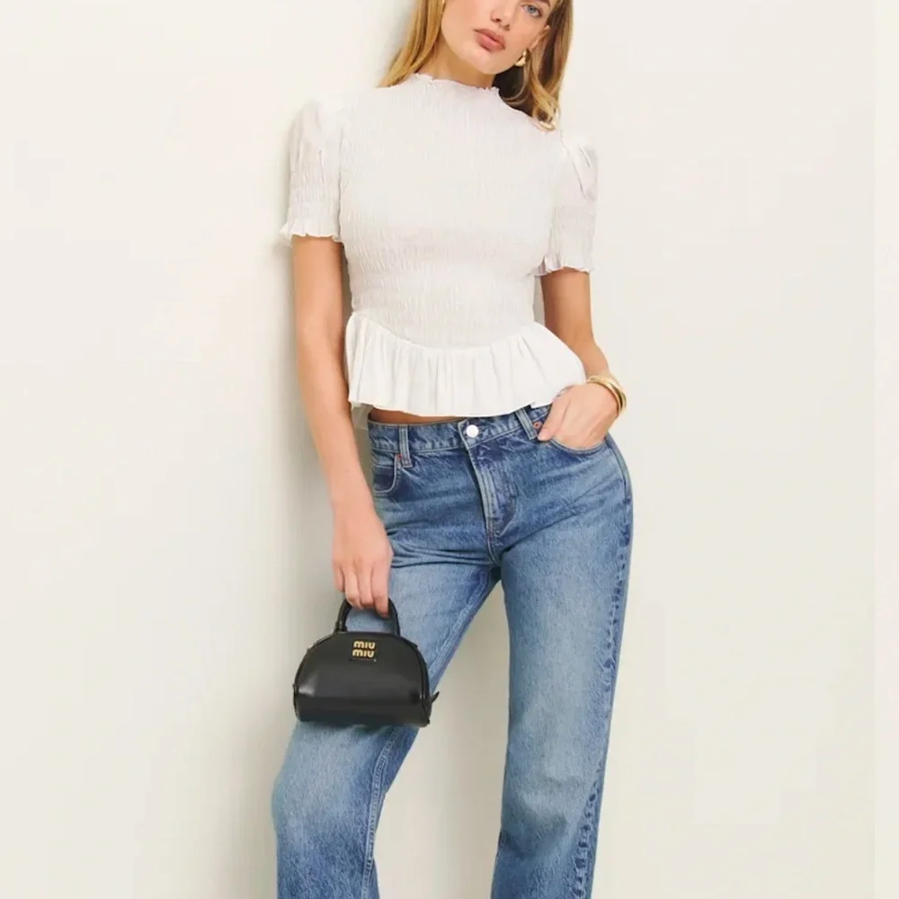 🤍New Reformation Aggie Top White
